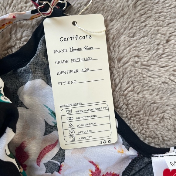 Buenos Ninos Floral V neck Maxi Dress Boho Printed Sz M adjustable straps NWT - Picture 8 of 11